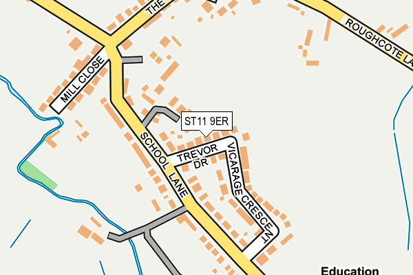 ST11 9ER map - OS OpenMap – Local (Ordnance Survey)