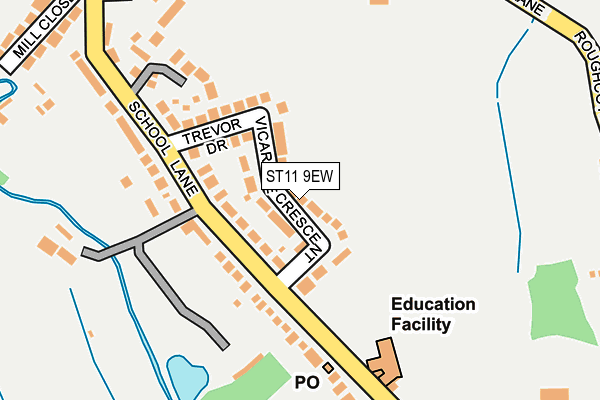 ST11 9EW map - OS OpenMap – Local (Ordnance Survey)