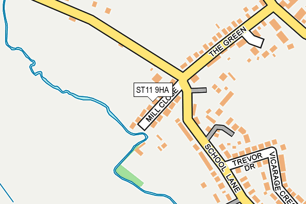 ST11 9HA map - OS OpenMap – Local (Ordnance Survey)