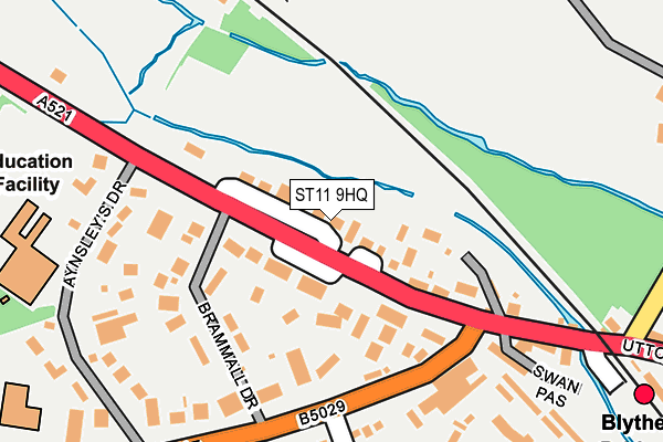 ST11 9HQ map - OS OpenMap – Local (Ordnance Survey)