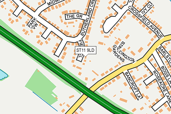 ST11 9LD map - OS OpenMap – Local (Ordnance Survey)