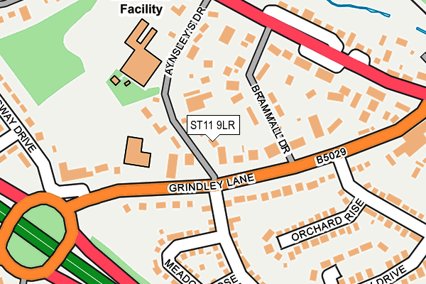 ST11 9LR map - OS OpenMap – Local (Ordnance Survey)