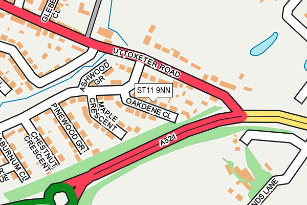 ST11 9NN map - OS OpenMap – Local (Ordnance Survey)