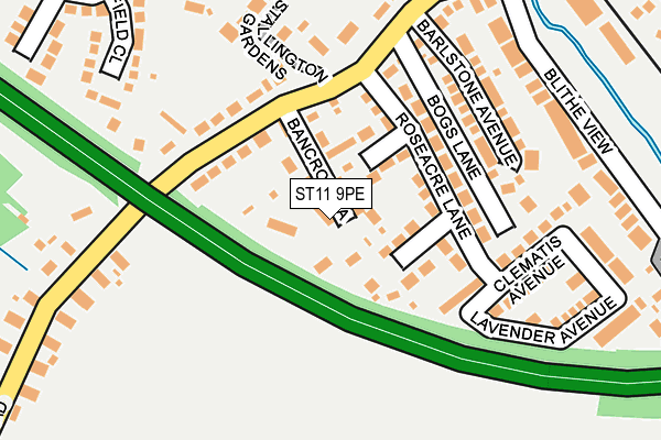 ST11 9PE map - OS OpenMap – Local (Ordnance Survey)