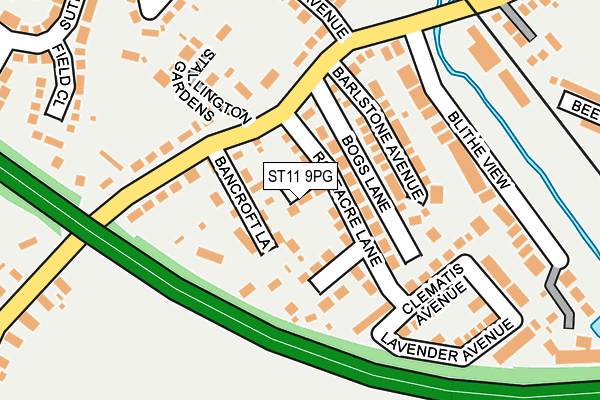 ST11 9PG map - OS OpenMap – Local (Ordnance Survey)