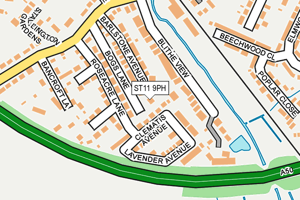 ST11 9PH map - OS OpenMap – Local (Ordnance Survey)