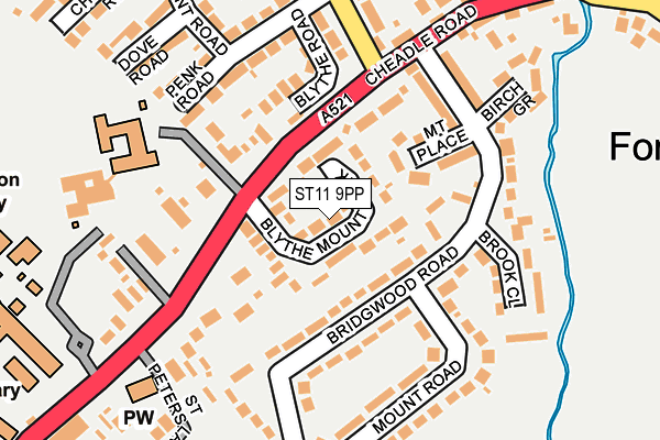 ST11 9PP map - OS OpenMap – Local (Ordnance Survey)
