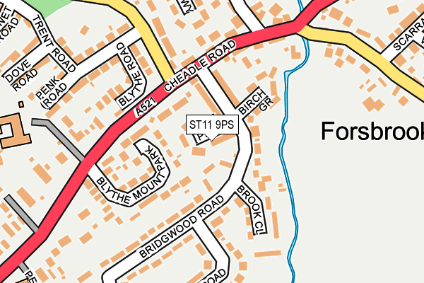 ST11 9PS map - OS OpenMap – Local (Ordnance Survey)