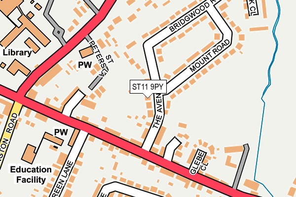 ST11 9PY map - OS OpenMap – Local (Ordnance Survey)