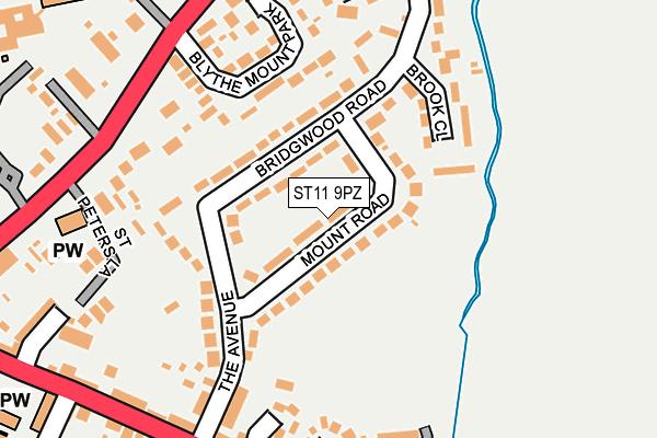 ST11 9PZ map - OS OpenMap – Local (Ordnance Survey)