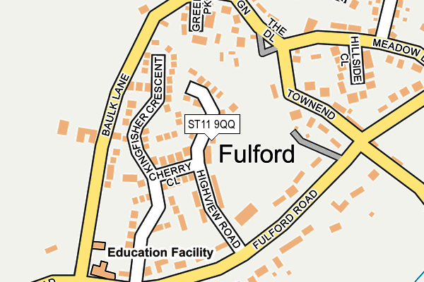 ST11 9QQ map - OS OpenMap – Local (Ordnance Survey)