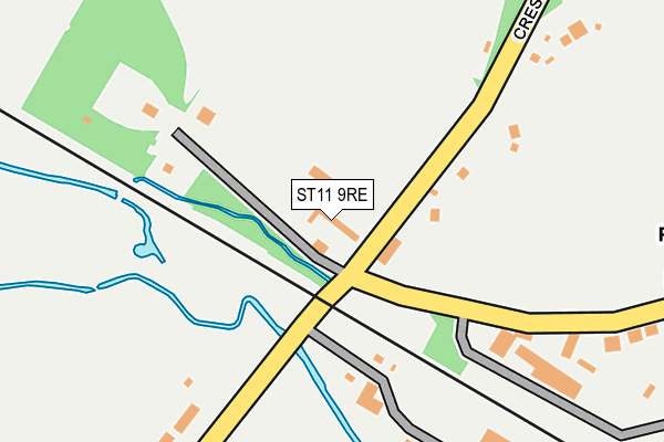 ST11 9RE map - OS OpenMap – Local (Ordnance Survey)