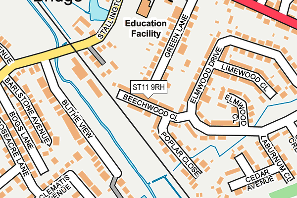 ST11 9RH map - OS OpenMap – Local (Ordnance Survey)