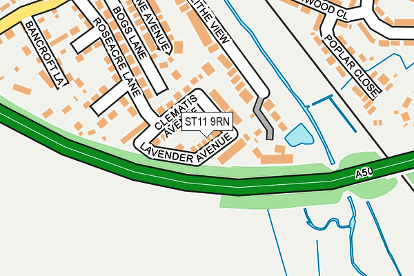 ST11 9RN map - OS OpenMap – Local (Ordnance Survey)