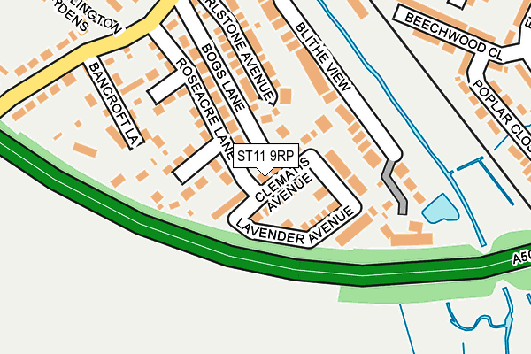 ST11 9RP map - OS OpenMap – Local (Ordnance Survey)