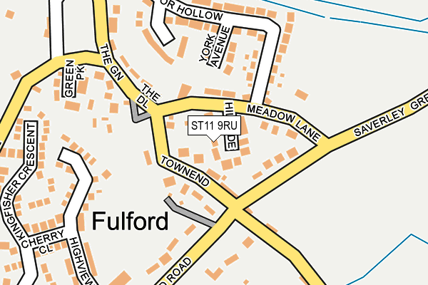 ST11 9RU map - OS OpenMap – Local (Ordnance Survey)