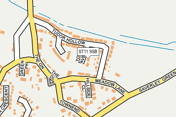 ST11 9SB map - OS OpenMap – Local (Ordnance Survey)