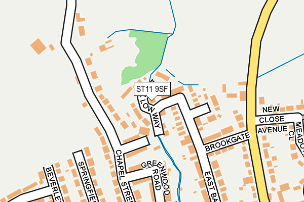 ST11 9SF map - OS OpenMap – Local (Ordnance Survey)