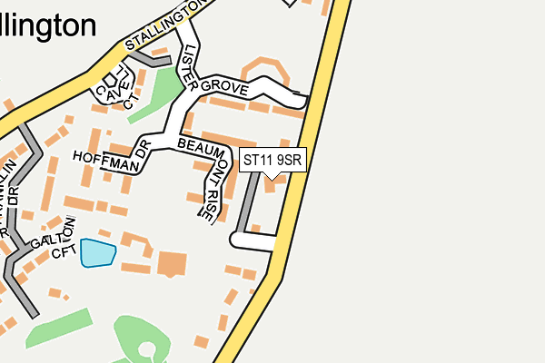 ST11 9SR map - OS OpenMap – Local (Ordnance Survey)