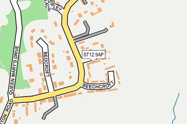 ST12 9AP map - OS OpenMap – Local (Ordnance Survey)