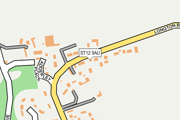 ST12 9AU map - OS OpenMap – Local (Ordnance Survey)