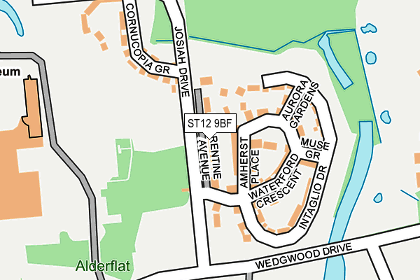 ST12 9BF map - OS OpenMap – Local (Ordnance Survey)