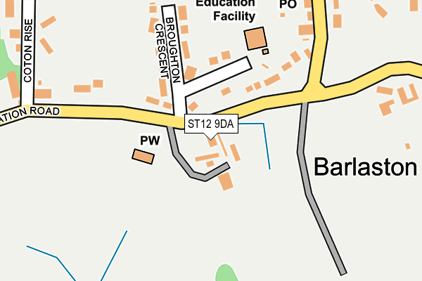 ST12 9DA map - OS OpenMap – Local (Ordnance Survey)