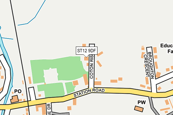 ST12 9DF map - OS OpenMap – Local (Ordnance Survey)