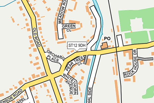 ST12 9DH map - OS OpenMap – Local (Ordnance Survey)