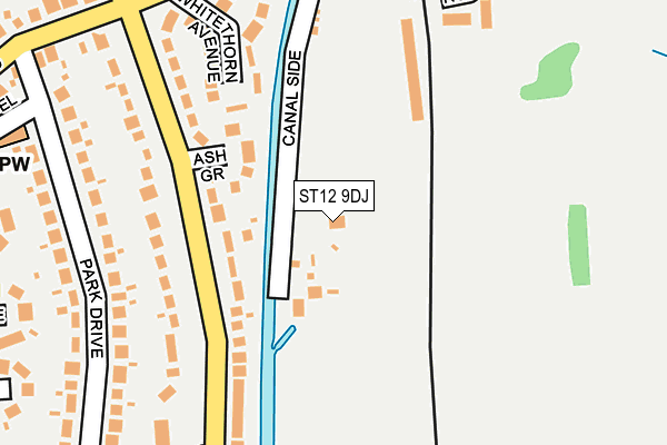ST12 9DJ map - OS OpenMap – Local (Ordnance Survey)