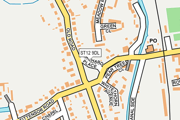 ST12 9DL map - OS OpenMap – Local (Ordnance Survey)