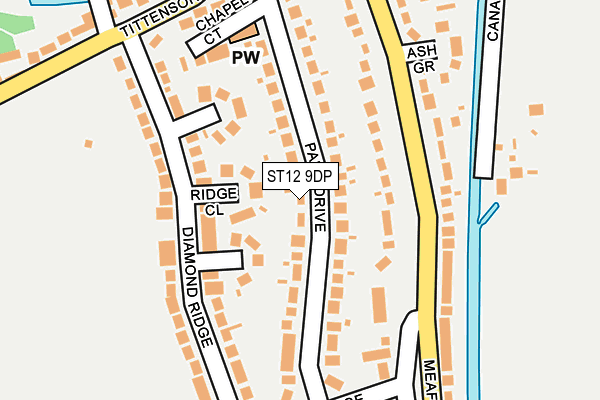 ST12 9DP map - OS OpenMap – Local (Ordnance Survey)