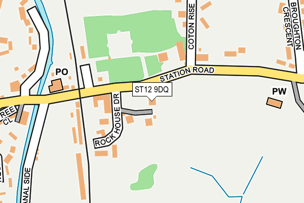 ST12 9DQ map - OS OpenMap – Local (Ordnance Survey)