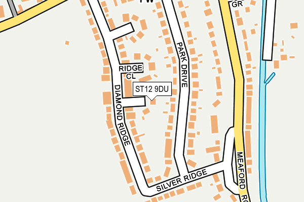 ST12 9DU map - OS OpenMap – Local (Ordnance Survey)