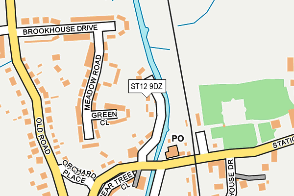 ST12 9DZ map - OS OpenMap – Local (Ordnance Survey)