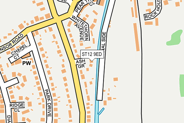 ST12 9ED map - OS OpenMap – Local (Ordnance Survey)