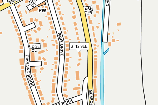 ST12 9EE map - OS OpenMap – Local (Ordnance Survey)