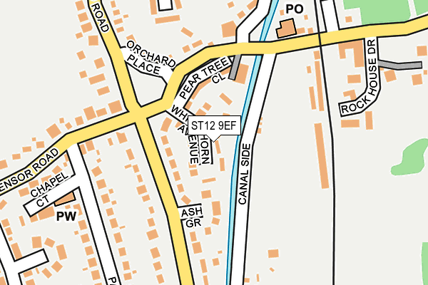 ST12 9EF map - OS OpenMap – Local (Ordnance Survey)