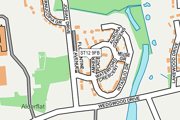 ST12 9FB map - OS OpenMap – Local (Ordnance Survey)