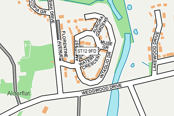ST12 9FD map - OS OpenMap – Local (Ordnance Survey)