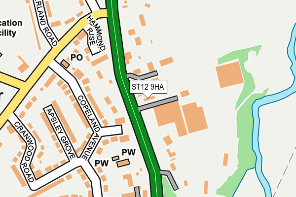 ST12 9HA map - OS OpenMap – Local (Ordnance Survey)