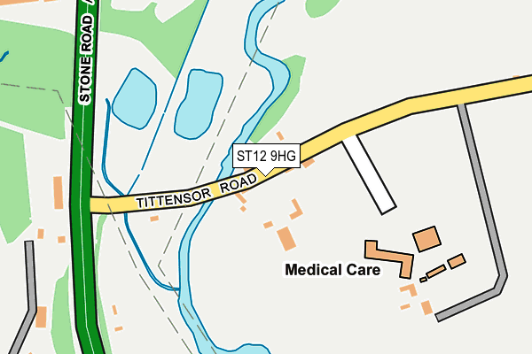 ST12 9HG map - OS OpenMap – Local (Ordnance Survey)