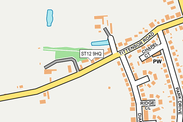 ST12 9HQ map - OS OpenMap – Local (Ordnance Survey)