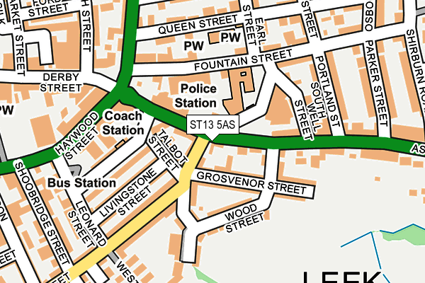 ST13 5AS map - OS OpenMap – Local (Ordnance Survey)