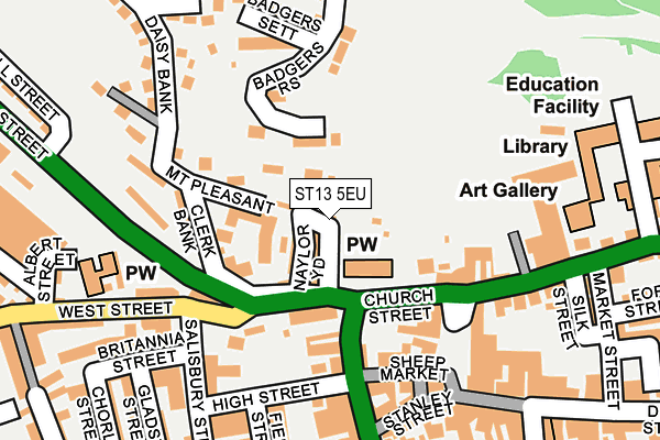 ST13 5EU map - OS OpenMap – Local (Ordnance Survey)