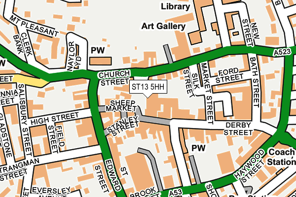ST13 5HH map - OS OpenMap – Local (Ordnance Survey)