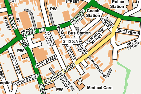 ST13 5LA map - OS OpenMap – Local (Ordnance Survey)