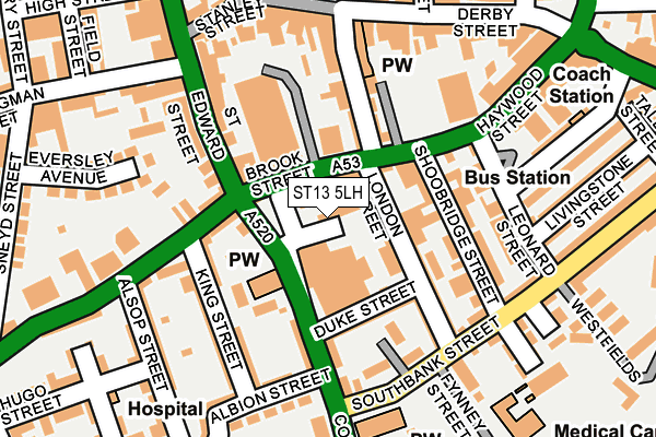 ST13 5LH map - OS OpenMap – Local (Ordnance Survey)