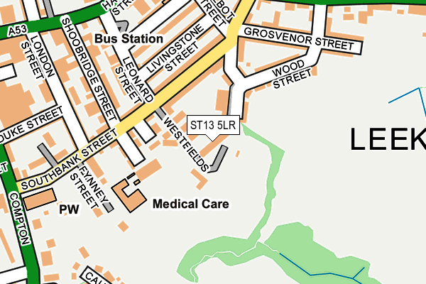 ST13 5LR map - OS OpenMap – Local (Ordnance Survey)