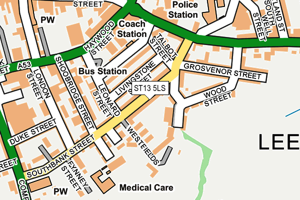 ST13 5LS map - OS OpenMap – Local (Ordnance Survey)